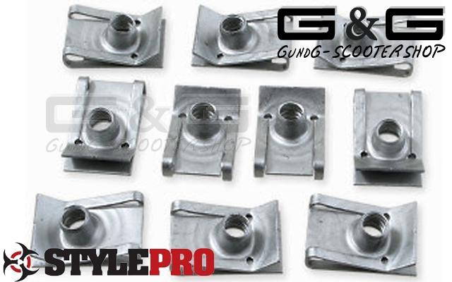 10 plate nuts clamp thread m6 fairing bolts