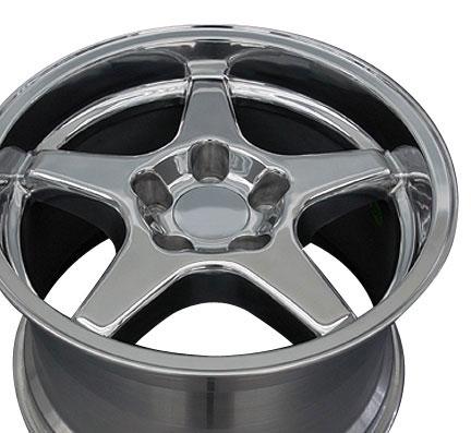 17" 9.5/11 polished corvette zr1 style style wheels rims fit camaro