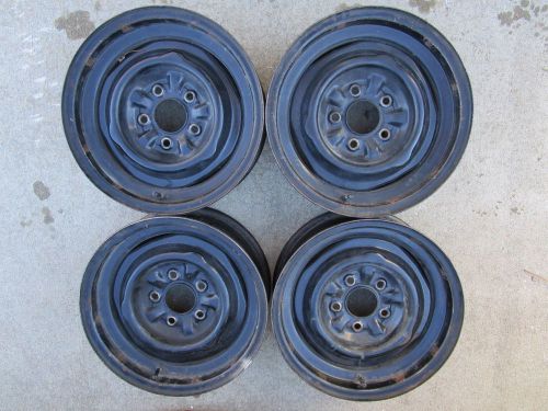 63 64 corvette original gm steel wheels--set of 4--ncrs!  unrestored--**rare**