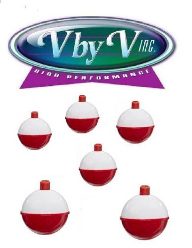 Comal tackle 1-1/4" round snap-on floats (pkg-6) red/white each