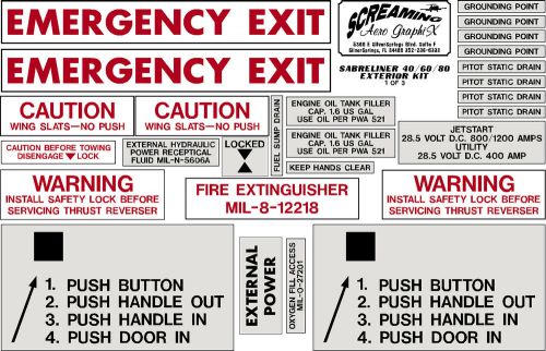 Rockwell saberliner 40-60-80 exterior placard kit