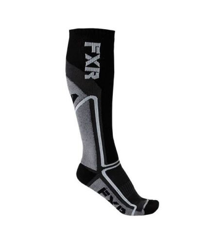 Fxr mission mens performance long socks  charcoal/black one size fits all