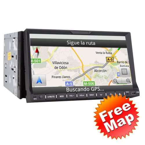 Hd 7" 2 din in dash car stereo dvd player gps navigation bluetooth radio+camera