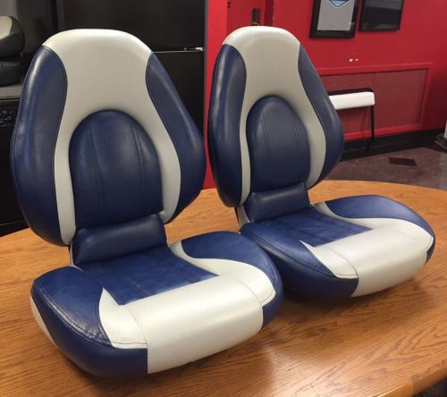 Boat seats tempress dlx centric blue / gray replacement seat - (2) pair