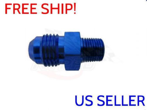 Nyppd flare to pipe fitting straight 180° flow 3an - 1/8&#034; npt blue