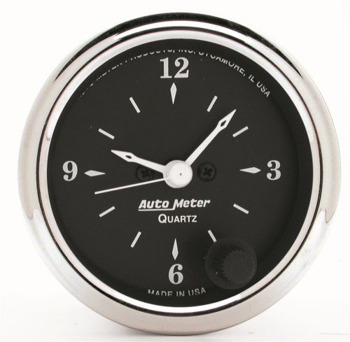 Auto meter 1785 old tyme black; clock