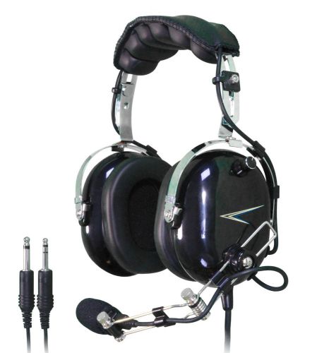 New c40b cobra pilot aviation headset (black)