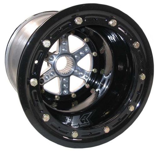 Keizer aluminum wheel,27 spline,10x14&#034;,4&#034;,beadlock,tq midget,modified midgets,bk