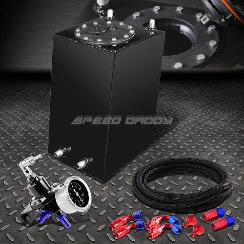 3 gallon coated racing fuel cell tank+cap+steel line kit+pressure regulator