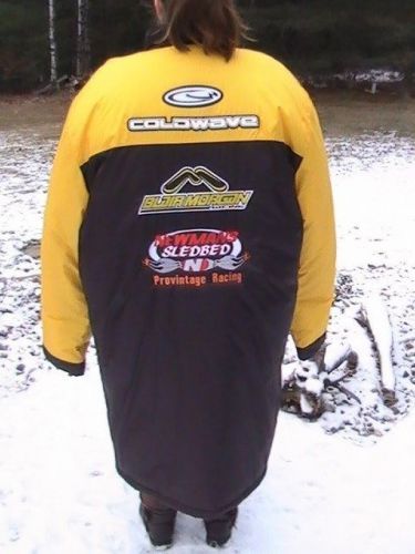 Snowmobile jacket coldwave sz l warm up pit coat blair morgan provintage racing