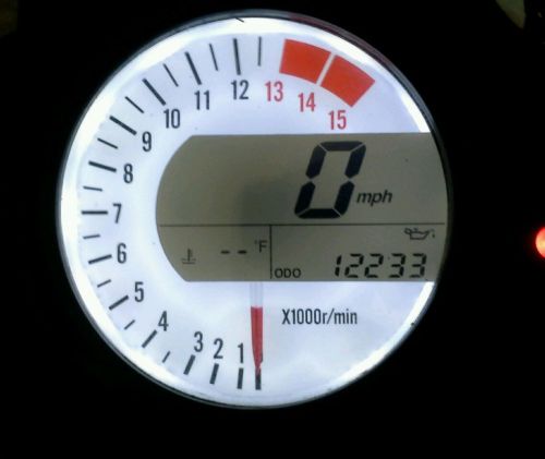 06-07 kawasaki zx10r gauge cluster speedo converted to 04-05 zx10r 12xxx miles