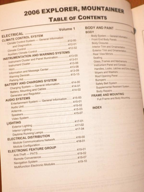 2006 Ford EXPLORER Mercury MOUNTAINEER factory workshop repair manual set 2VOL., US $30.00, image 3