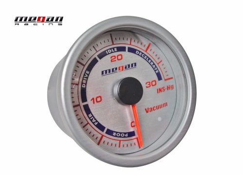 Megan racing version 2 (silver face) vacuum gauge (52mm)