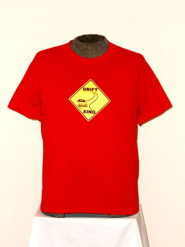 New sideways "drift xing" drifting race t-shirt md *l@@k* drifting  racing