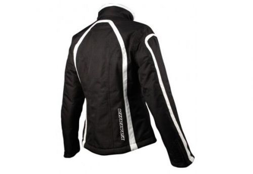 Yamaha jett motorcycle jacket black &amp; white waterproof size 6 jett new women's