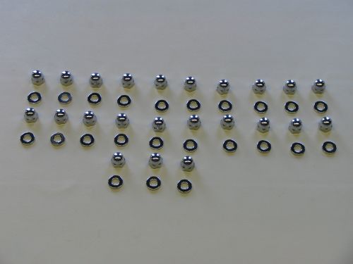 Chrome head acorn nuts &amp; washers 37-48 packard 6cyl set