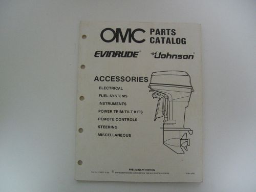 Omc evinrude/johnson parts/accessories 1988 catalog very good condition