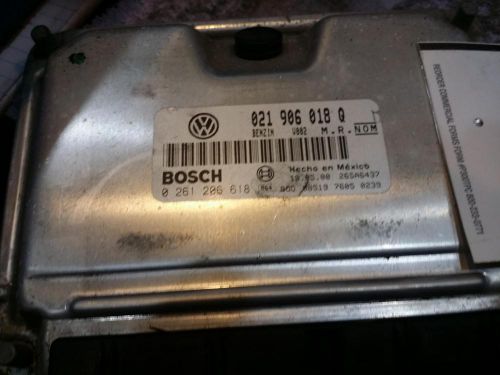 Volkswagen jetta engine brain box electronic control module; 2.8l, at, thru vi