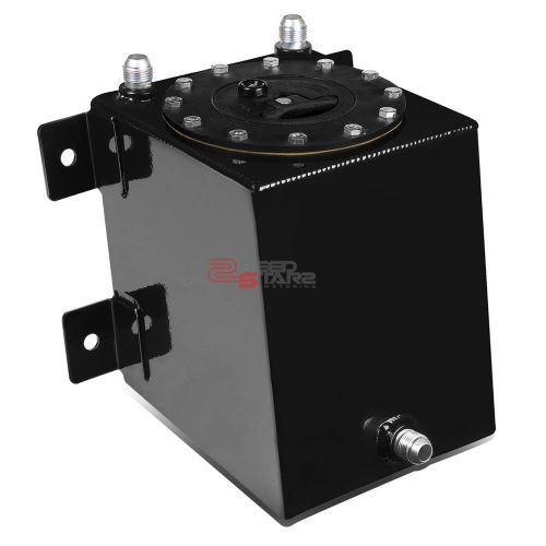 1 gallon lightweight black coat aluminum fuel cell tank/2" sump+cap+level sender