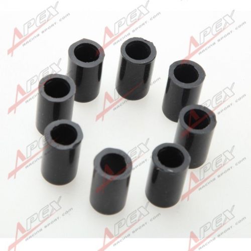 8pcs 6mm 1/4" silicone blanking cap intake vacuum hose end bung plug caps black