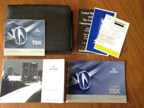 2005 acura tsk owner's manual set with case