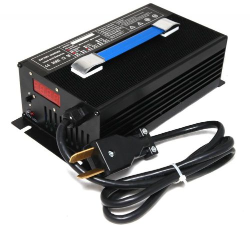 New 48v 15a forklift &amp; golf cart battery charger crows foot plug for yamaha ezgo