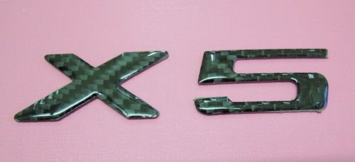Real carbon fiber trunk letters emblem badge for bmw x5 e53 e70 f15 30i 35i 50i