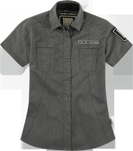 Icon virtue women&#039;s shop shirt lg charcoal