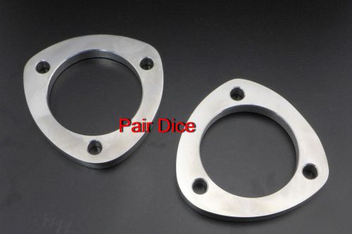 Two 3.5" od exhaust 3 holes 1/2" stainless steel flange pipe collector cat-back