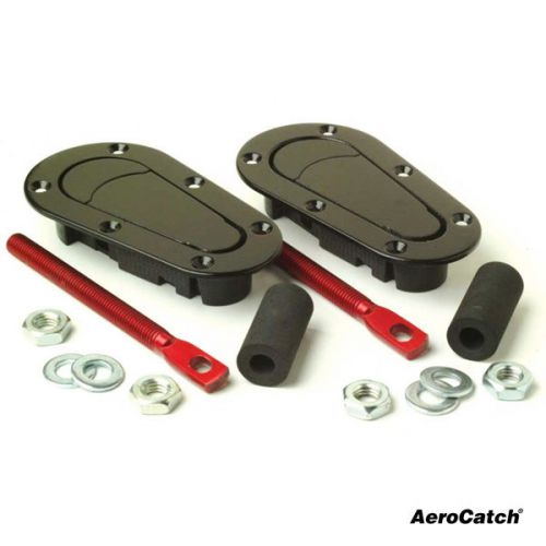 Aerocatch black plus flush non-locking hood pins latch universal 120-2000