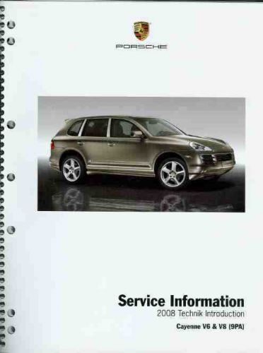 2008 porsche cayenne/s/turbo service information manual model intro 122p book