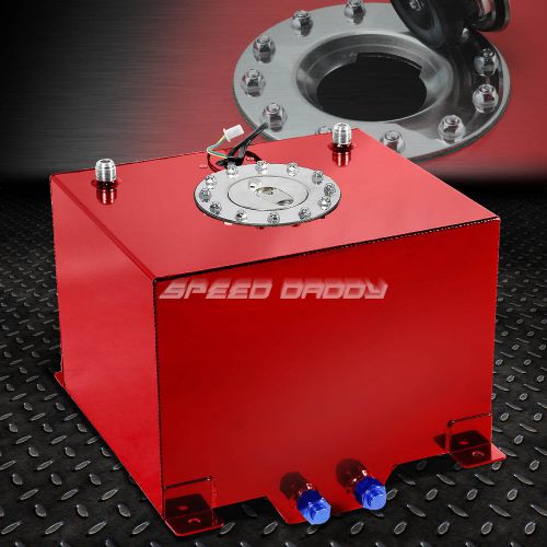 8 gallon/30.5l red coat aluminum racing/drift fuel cell gas tank+level sender