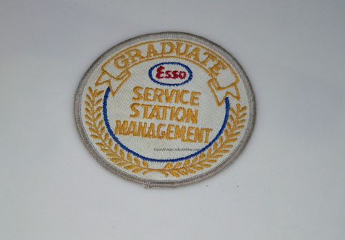 Original old esso graduate service station management embroidered denium patch