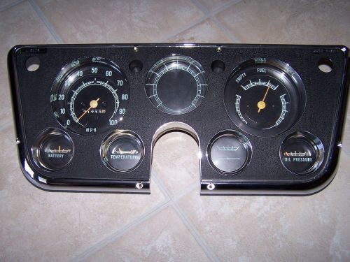 1967-72 chevrolettruck- orig. instrument gauge cluster  (w/new chrome bezel)