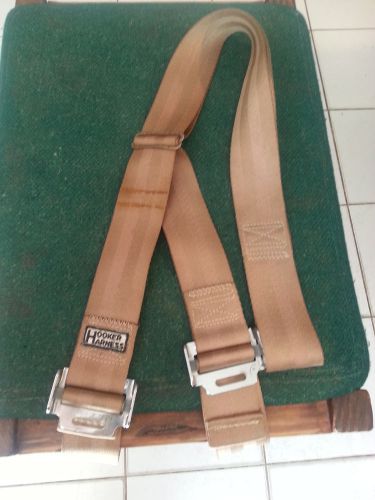 Hooker-airplane lapbelt harness attachment
