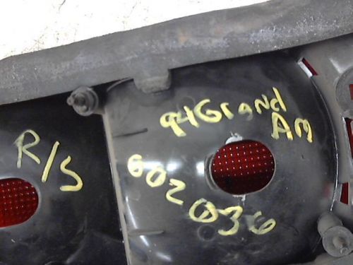 Passenger right tail light se fits 92-95 grand am 27290