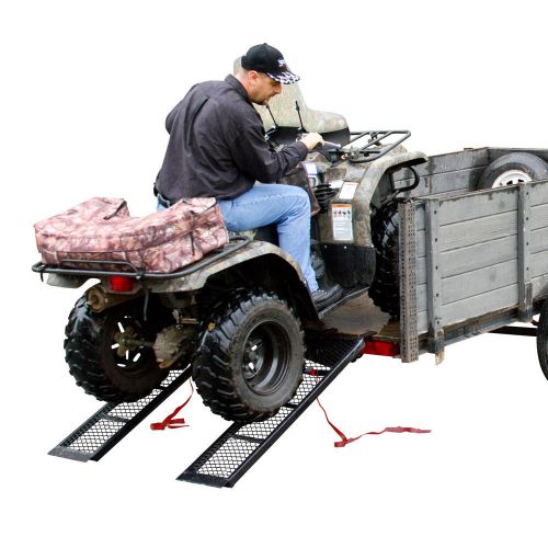 Find 48.5" Dual Steel 1,600 lb ATV UTV Trailer Utility Loading Ramps ST