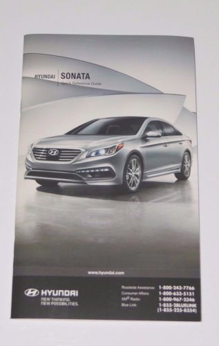 2015 hyundai sonata quick reference guide owners manaual