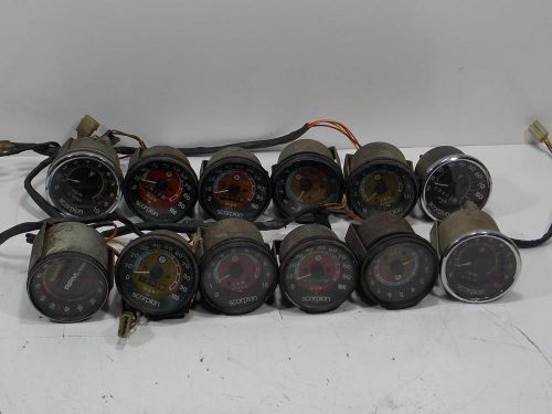 Lot of 12 vintage 70's scorpion snowmobile tach's speedometers see pics