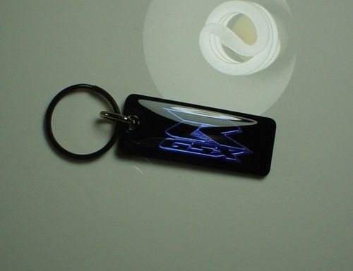 Gsx r motorcycle key chain black / blue chrome suzuki gixxer 600 750 1000