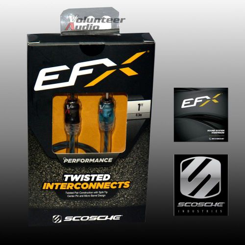 Efx performance series 1 ft rca car audio av 2 channel male adaptor interconnets