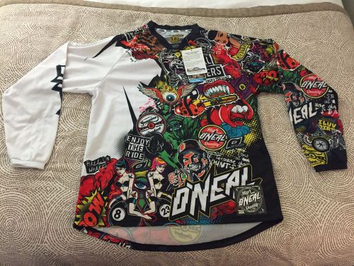 Bnwt 2016 o’neal mayhem crank motocross dirt bike mx jersey shirt large l stunt