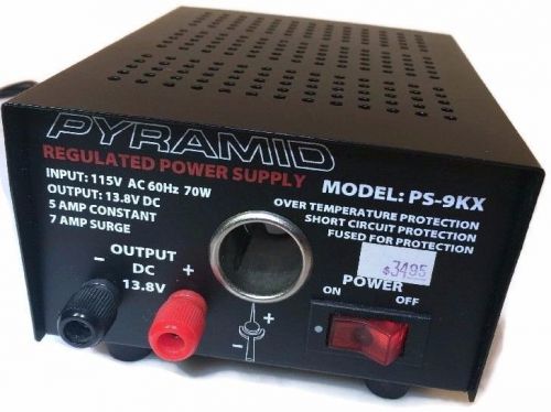 Pyramid ps9kx 5a 7a power supply with cigarette lighter plug