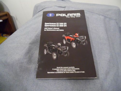 2007 polaris sportsman x2 500efi 800efi owner's manual