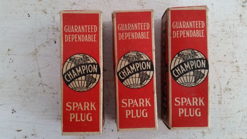 Antique champion 1 com spark plug 7/8&#034;,15/16 hex,nos,new old stock