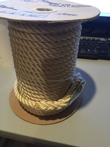 New 3/8" x 100'anchor line w/ thimble 2-strand twisted nylon rope boat marine