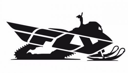 Fly sticker snowmobile sled braap garage windshield trailer decal 45"x18"