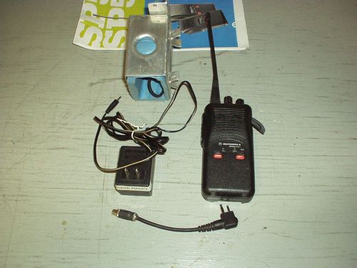 Sprint car, midget, 1 way radio motorola with holder &amp; charger