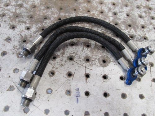 Nascar ap master cylinder kevlar lines to resivor  an-4 male 11.5" w.l.