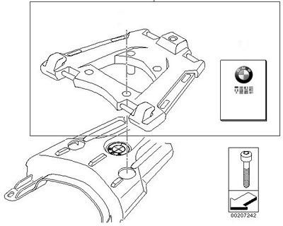 Bmw genuine motorcycle variable top case carrier f700gs f650gs f800gs k70 k72